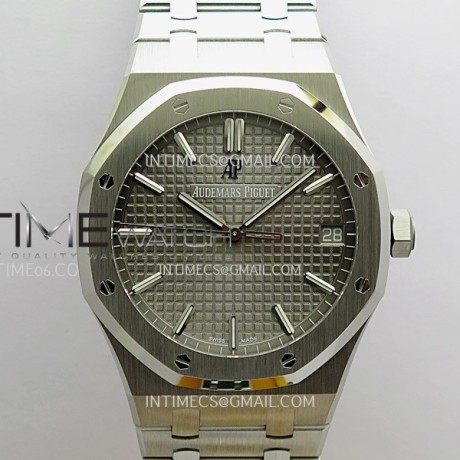 VS공장 오데마피게 로얄오크 15500 스틸 그레이다이얼 브레이슬릿 Royal Oak 15500 SS VSF 1:1 Best Edition Gray Dial On SS Bracelet Super Clone DD4302