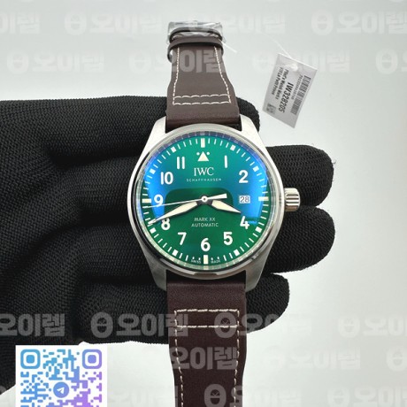 A7공장 IWC 파일럿 마크20 그린다이얼 가죽스트랩 V7공장