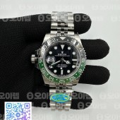 CLEAN공장 롤렉스 GMT마스터2 스프라이트 LHD 왼손잡이시계 그린앤블랙베젤 쥬빌레브레이슬릿 클린공장