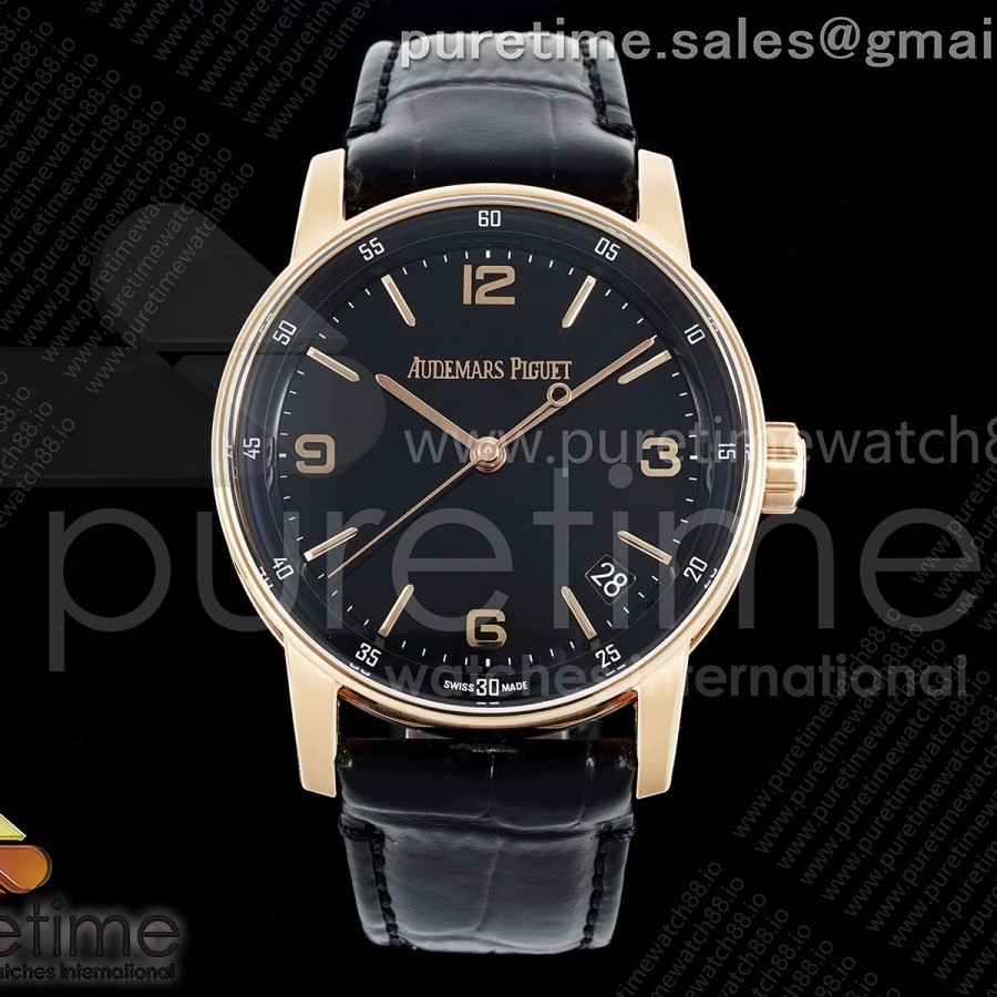 APS공장 오데마피게 로얄오크 15210 CODE 11.59 로즈골드금통 블랙다이얼 가죽스트랩 Code 11.59 RG 15210 APSF 1:1 Best Edition Black Dial on Black Leather Strap SA4302 Super Clone
