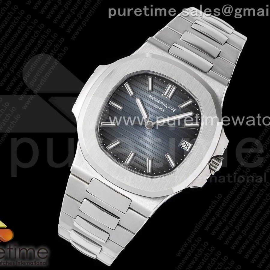3K공장 파텍필립 노틸러스 그레이블루다이얼 브레이슬릿 Nautilus 5711/1A 3KF 1:1 Best Edition Gray Blue Textured Dial on SS Bracelet A324 Super Clone