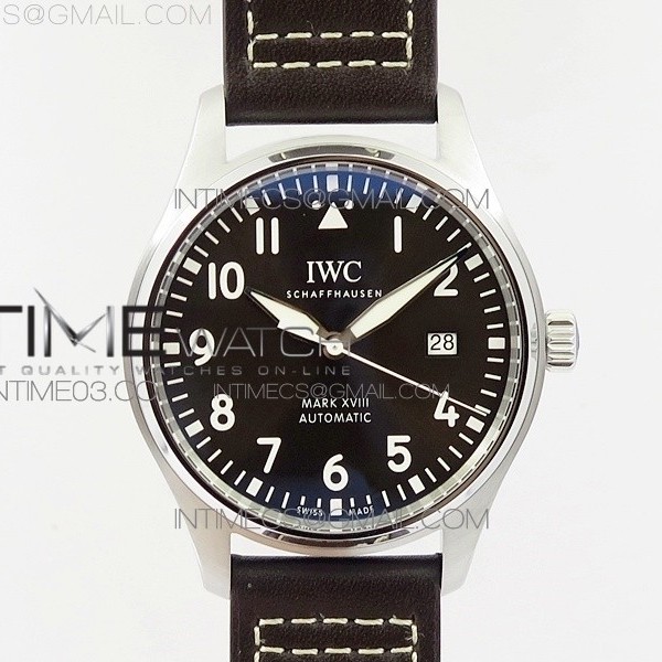 MK공장 IWC 파일럿 마크18  스틸 브라운다이얼 가죽스트랩 MARK XVIII ANTOINE DE SAINT EXUPÉRY IW327003 SS Brown Leather MIYOTA 9015
