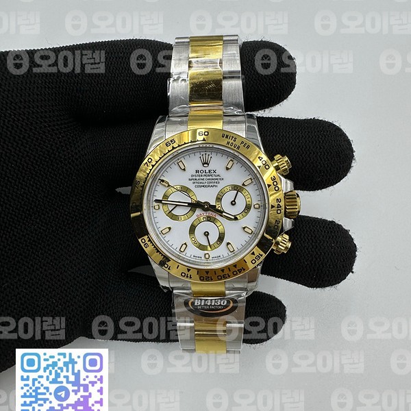 BT공장 롤렉스 스틸 데이토나 옐로우골드콤비 화이트다이얼 브레이슬릿 Daytona 116523 BTF 1:1 Best Edition 904L SS Case and Bracelet White Dial SA4130