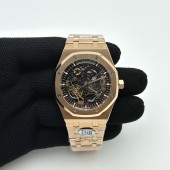 THB공장 오데마피게 로얄오크 41 오픈워크 15407 로즈골드금통 스켈레톤다이얼 브레이슬릿 Royal Oak 41mm Openworked 15407 RG THBF 1:1 Best Edition on RG Bracelet SA3132 V2