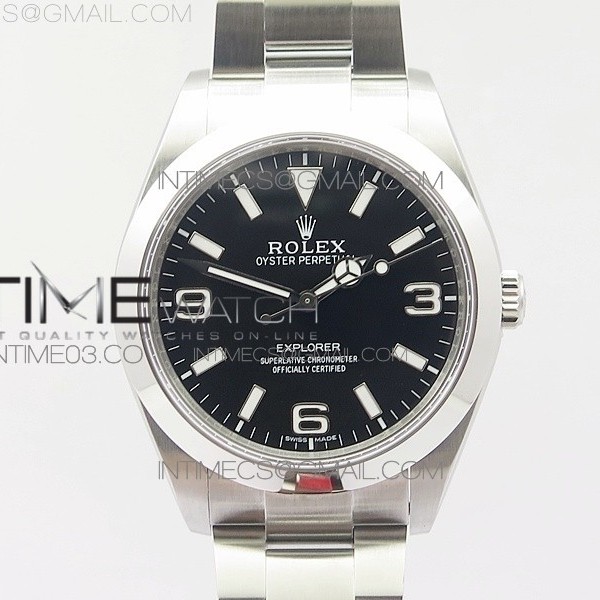 BP공장 롤렉스 904L 익스플로러1 스틸 블랙다이얼 브레이슬릿 EXPLORER I 214270 39MM  BLACK DIAL 904L SS CASE AND BRACELET A2824