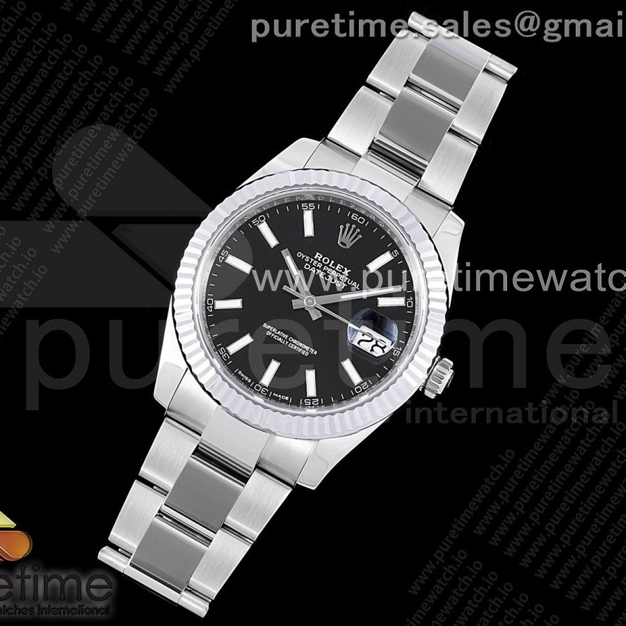 VS공장 롤렉스 데이저스트 41 블랙다이얼 플루티드베젤 오이스터브레이슬릿 3235 DateJust 41 126334 904L SS VSF 1:1 Best Edition Black Dial on Oyster Bracelet VS3235