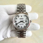 VS공장 롤렉스 데이저스트 36 로만인덱스 화이트다이얼 플루티드베젤 쥬빌레브레이슬릿 DateJust 36 SS 126234 VSF 1:1 Best Edition 904L Steel White Roman Dial on Jubilee Bracelet VS3235