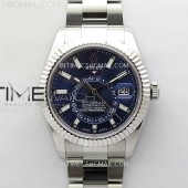 ZF공장 롤렉스 스카이드웰러 스틸 블루다이얼 브레이슬릿 Sky-Dweller 326934 904L SS ZF 1:1 Best Edition Blue Dial on SS Bracelet Asian 2824