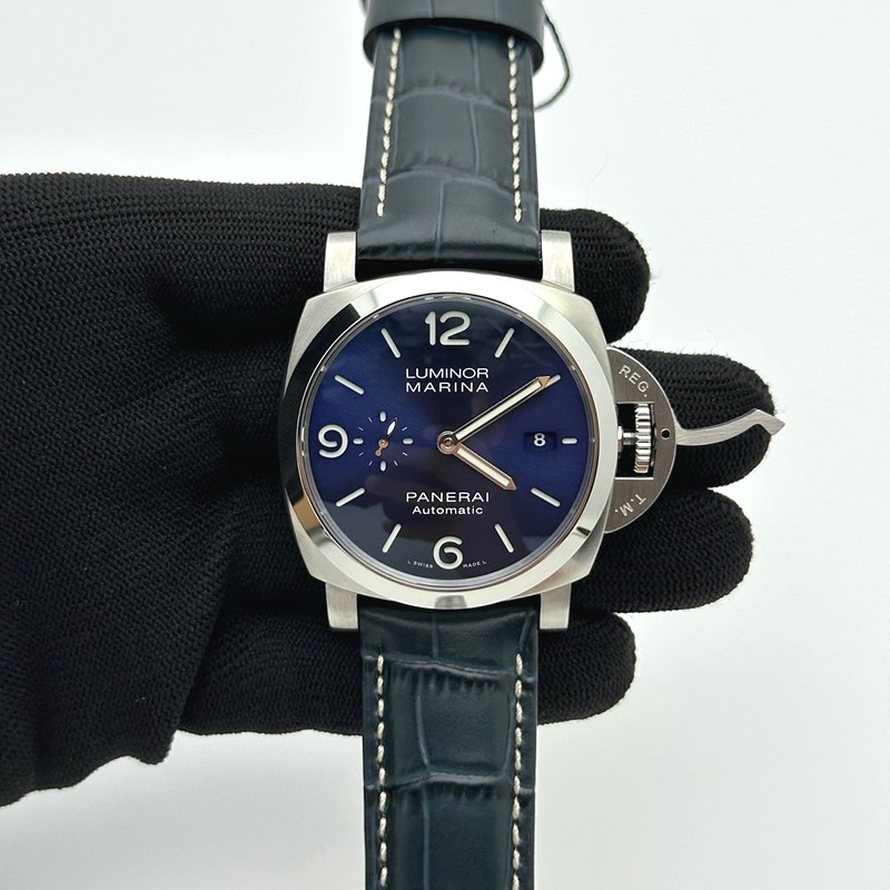 VS공장 파네라이 PAM1313 스틸 블루다이얼 가죽스트랩 PAM1313 VSF 1:1 Best Edition Blue Dial on Blue Leather Strap P.9010 Clone SB공장