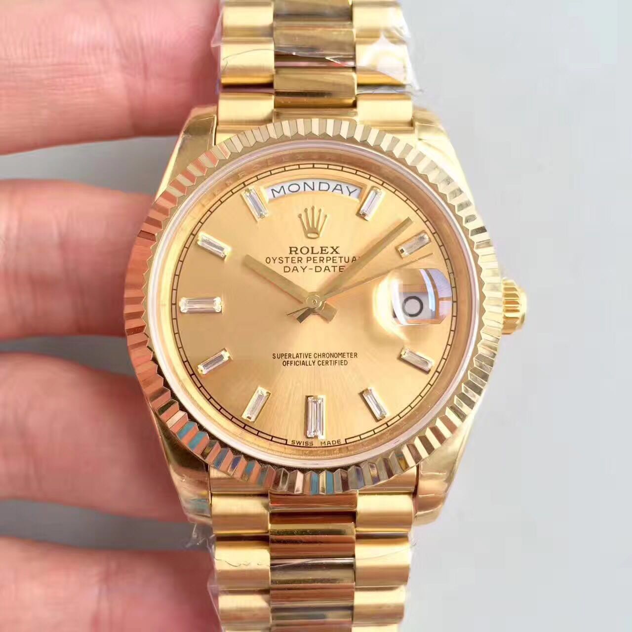 EW공장 롤렉스 데이데이트2 옐로우골드 샴페인 다이얼 Rolex Day-Date II YG Champagne Dial