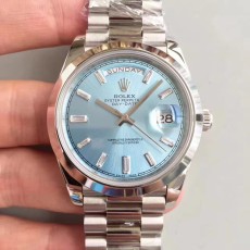 EW공장 롤렉스 데이데이트 스틸 스카이블루다이얼 돔베젤 브레이슬릿 Rolex Day-Date II Dome Bezel Skyblue Dial