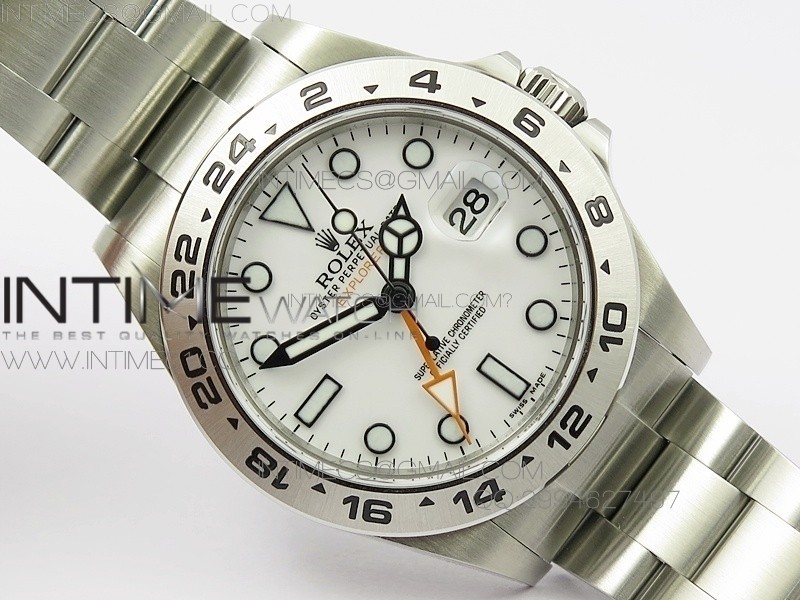 NOOB 롤렉스 익스플로러2 216570 화이트다이얼 3187무브 정배열  Rolex Explorer2 White Dial