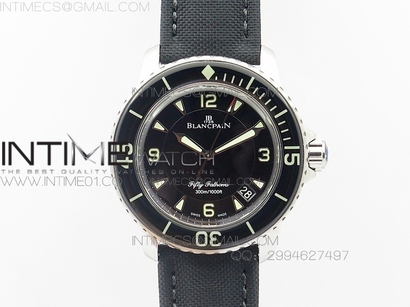 ZF공장 블랑팡 피프티패덤즈 블랙다이얼 Blancpain Fifty Fathoms SS&Black Dial