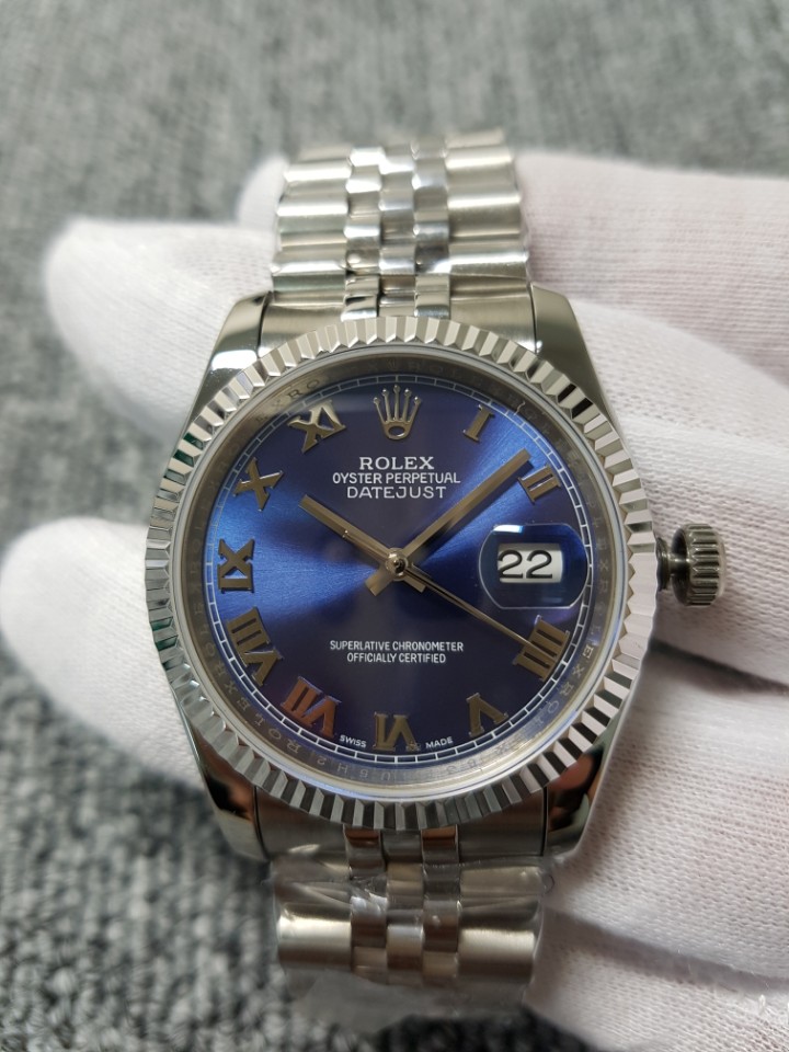 BP공장 롤렉스 데이저스트 스틸 청판 로만인덱스 Rolex DateJust SS&Blue Dial Roman Index 브레스렛 V2