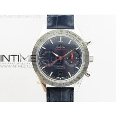 OM공장 오메가 스피드마스터57 스틸 블루다이얼 네이비가죽스트랩 SPEEDMASTER '57 CO-AXIAL  BLUE DIAL ON BLUE LEATHER STRAP A9300 (FREE THE LEATHER STRAP)