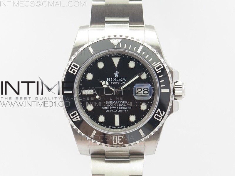 VR MAX 공장 롤렉스 서브마리너 블랙 데이트 SUBMARINER 116610LN BLACK CERAMIC BLACK DIAL ON SS BRACELET A2836