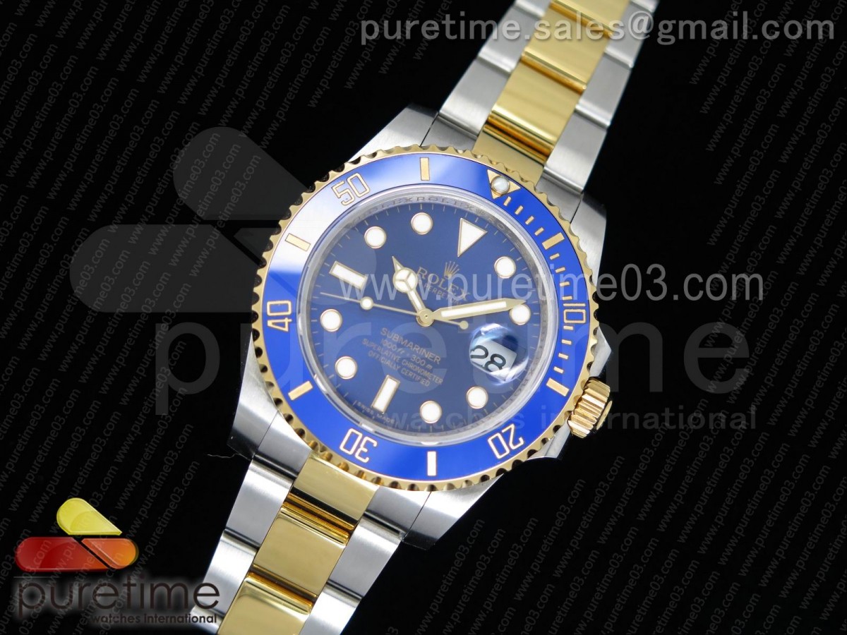 VR MAX 롤렉스 서브마리너 청색콤비 포금 Submariner 116613 LB YG Wrapped Bezel Blue Dial on SS/YG Bracelet A2836