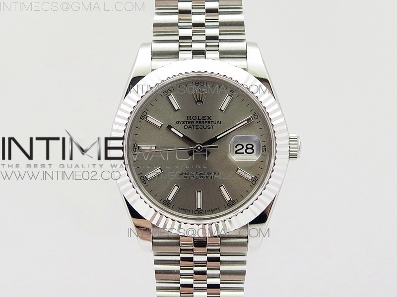 BP 롤렉스 데이저스트 41 스틸 실버다이얼 바인덱스 V2 DATEJUST II 41MM SLIVER GRAY DIAL SUPERLUMED SMALL STICKS MAKERS ON NEW VERSION JUBILEE BRACELET