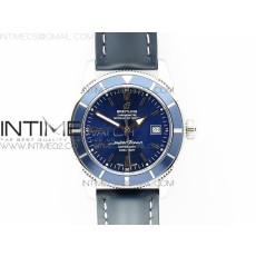 브라이틀링 슈퍼오션 스틸 블루베젤 블루다이얼 가죽스트랩 SUPEROCEAN 42MM A17321 SS BLUE DIAL BLUE BEZEL ON BLUE LEATHER STRAP ETA2824