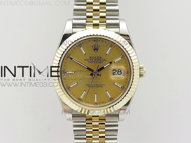 BP공장 롤렉스 데이저스트 41 콤비 샴페인 바인덱스다이얼 14K포금브레이슬릿 DATEJUST II 41MM 14K YG WRAPPED GOLD STICK MAKERS DIAL ON NEW VERSION JUBILEE BRACELET