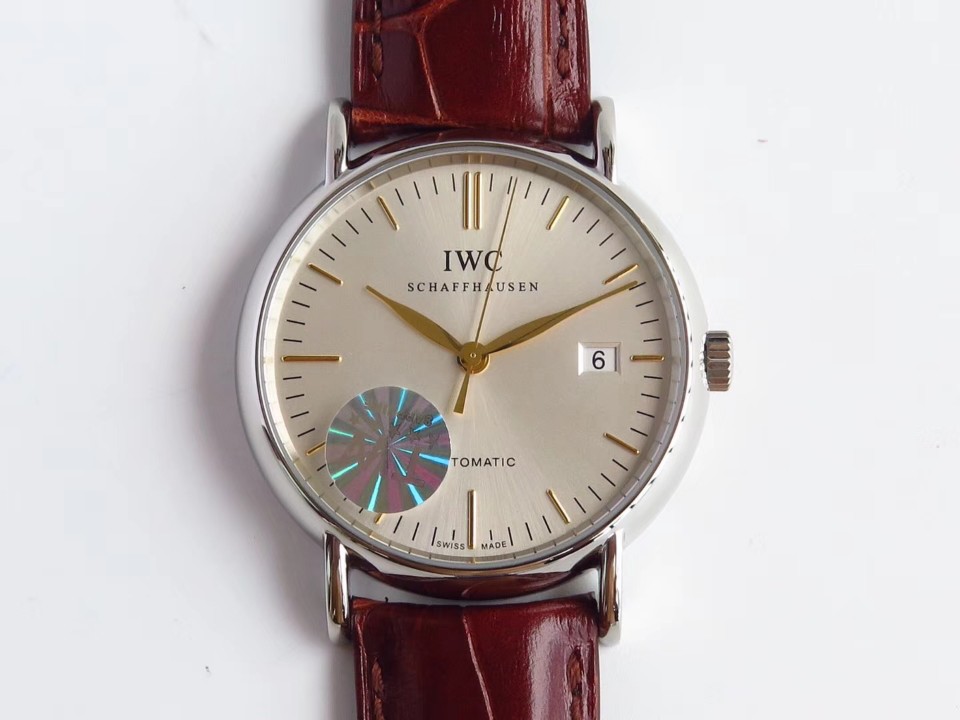 TW공장 IWC 포르토피노 IW3563 스틸 그레이다이얼 골드인덱스 가죽스트랩