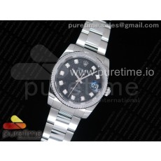 DJ공장 롤렉스 904 데이저스트36 스틸 블랙컴퓨터다이얼 플루티드베젤 오이스터브레이슬릿 DateJust 36 SS 116234 Fluted Bezel Black Computer Dial on SS Oyster Bracelet A2836