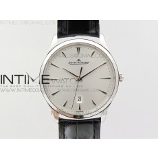 ZF공장 예거르쿨트르 마스터 데이트 스틸 실버다이얼 가죽스트랩MASTER 1288420 SS SILVER DIAL ON BLACK LEATHER STRAP A899/1