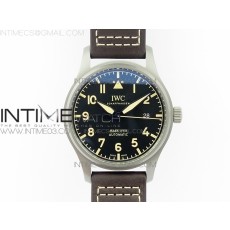 GS공장 IWC 마크18 티타늄 블랙다이얼 브라운가죽스트랩 MARK XVIII IW327006 Ti Black  DIAL ON Brown LEATHER STRAP MIYOTA 9015