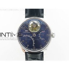 ZF공장 IWC 포르투기즈 투어빌론 IW504602 스틸 블루다이얼 가죽스트랩 IWC PORTUGUESE TOURBILLON IW504602 SS BLUE DIAL ON BLACK LEATHER STRAP