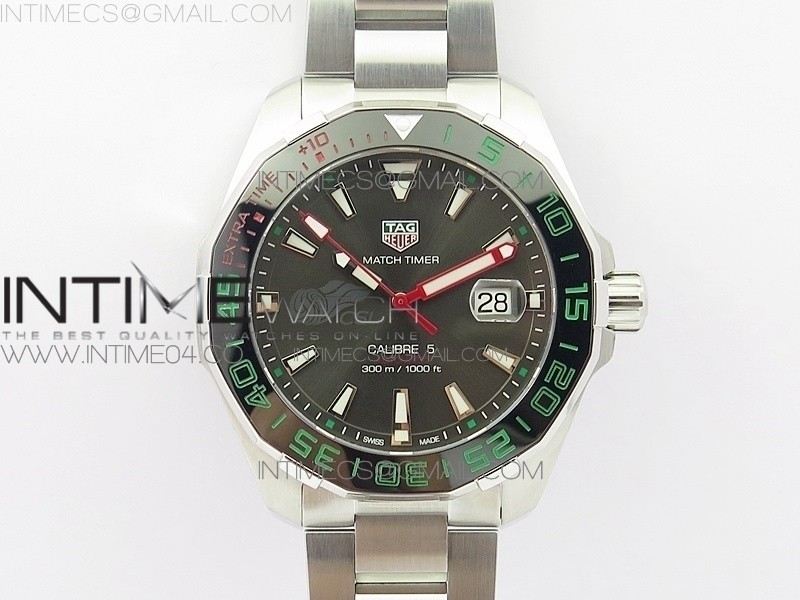 GS공장 태그호이어 아쿠아레이서 칼리버 43MM 차이니즈슈퍼컵 스틸 그레이다이얼 브레이슬릿 AQUARACER CALIBRE 43MM CHINESE SUPER LEAGUE CERAMIC BEZEL SS GRAY DIAL ON SS BRACELETA2824