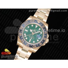 EW공장 롤렉스 GMT마스터2 옐로우골드 금통 그린다이얼 브레이슬릿 GMT-Master II 116718 LN Black Ceramic YG  Green Dial on YG Bracelet A2836