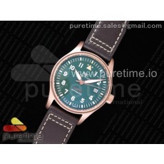 XF공장 IWC 마크18 스핏파이어 브론즈케이스 그린다이얼 가죽스트랩 IWC Spitfire Automatic Bronze IW326802  Green Dial on Brown Leather Strap A2824