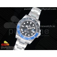 GM공장 롤렉스 GMT마스터2 블랙앤블루 블랙다이얼 브레이슬릿 GMT Master II 116710 BLNR Real Ceramic 904L SS Black Dial on Bracelet A3186 (Correct Hand Stack)