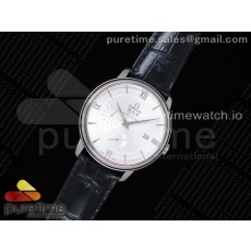 ZF공장 오메가 드빌 프레스티지 파워리저 화이트다이얼 가죽스트랩 De Ville Prestige Real PR SS White Dial on Black Leather Strap MIYOTA 9015