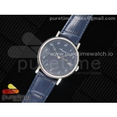 FK공장 브레게 클래식 5177 블루다이얼 가죽스트랩 Classique Auto 5177 SS Blue Dial on Blue Leather Strap MIYOTA 9015 V2