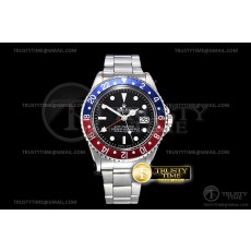 BP공장 롤렉스 GMT마스터 구형 레드앤블루 블랙다이얼 브레이슬릿 GMT II 1675 Red/Blue SS/SS Blk BP Asia 2813 CHS