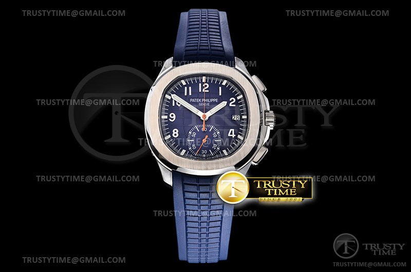 YL공장 파텍필립 아쿠아넛 크로노그래프 5968A 블루다이얼 러버스트랩 Aquanaut Chronograph 5968A SS/RU Blue YLF A7750