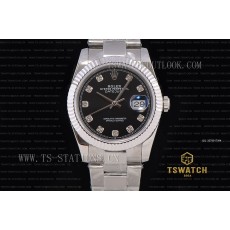 BP공장 데이저스트 36MM 블랙다이얼 브레이슬릿 Datejust 36mm BP High Grade Black Dial SS Bracelet A2813