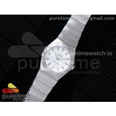 K11공장 오메가 컨스텔레이션 27MM 자개다이얼 브레이슬릿 Constellation Ladies 27mm SS White MOP Dial Stick Markers on SS Bracelet ETA Quartz