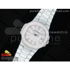 TW공장 노틸러스 올다이어모델 Nautilus Jumbo 5711 SS TWF Full Paved Diamonds Dial Case and Bracelet A324