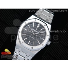 Z+F공장 로얄오크 15400 블랙다이얼 브레이슬릿 Royal Oak 41mm 15400 SS Black Textured Dial on SS Bracelet A3120 (Free Box)