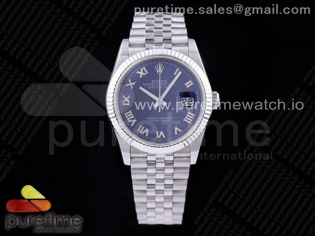 GM공장 롤렉스 데이저스트 36 블루다이얼 브레이슬릿3235 DateJust 36 SS 126234 904L Steel Blue Dial Roman Markers on Jubilee Bracelet SA3235