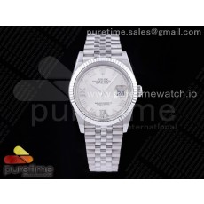 GM공장 롤렉스 데이저스트 36 실버다이얼 브레이슬릿3235 DateJust 36 SS 126234 904L Steel Silver Dial Diamond Roman Markers on Jubilee Bracelet SA3235