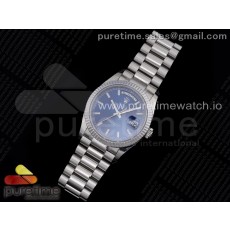 EW공장 데이데이트 36MM 블루다이얼 브레이슬릿 Day-Date 36 SS 128239 Blue Dial Lume Markers on President Bracelet A3255