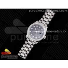 GM공장 롤렉스 데이저스트 31 블랙다이얼 브레이슬릿 DateJust 31 Ladies 278289 GMF 316L Steel Black Dial Diamonds Bezel and Markers on President Syle Bracelet