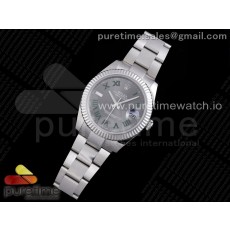 RE공장 롤렉스 데이저스트 41 그레이다이얼 브레이슬릿 New DateJust 41 126334 SS Gray Dial Green Roman Markers on Oyster Bracelet A3235 Clone