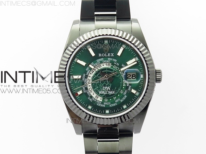 WW공장 스카이듀엘러 DLC 블랙다이얼 브레이슬릿 Sky-Dweller DLC WWF Gray Dial on DLC Bracelet A2813 to 9001