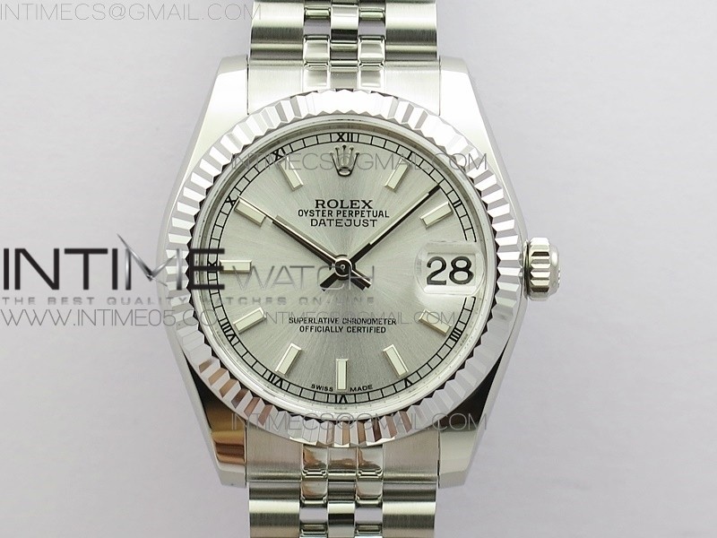 GS공장 롤렉스 데이저스트 31 실버다이얼 브레이슬릿 Datejust 31mm 178274 SS Silver Stick Markers Dial on SS Jubilee Bracelet SEIKO NH05A