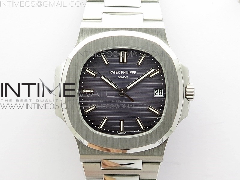 PP공장 V4 노틸러스 점보 그레이다이얼 브레이슬릿 Nautilus Jumbo 5711 Super Replication Gray Textured Dial on SS Bracelet PPF324 PPF공장