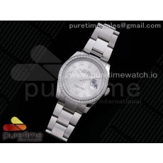 EW공장 롤렉스 데이저스트 36 실버다이얼 DateJust 36 SS 126284 Diamonds Bezel EWF 1:1 Best Edition Silver Dial Roman Markers on Oyster Bracelet A3235